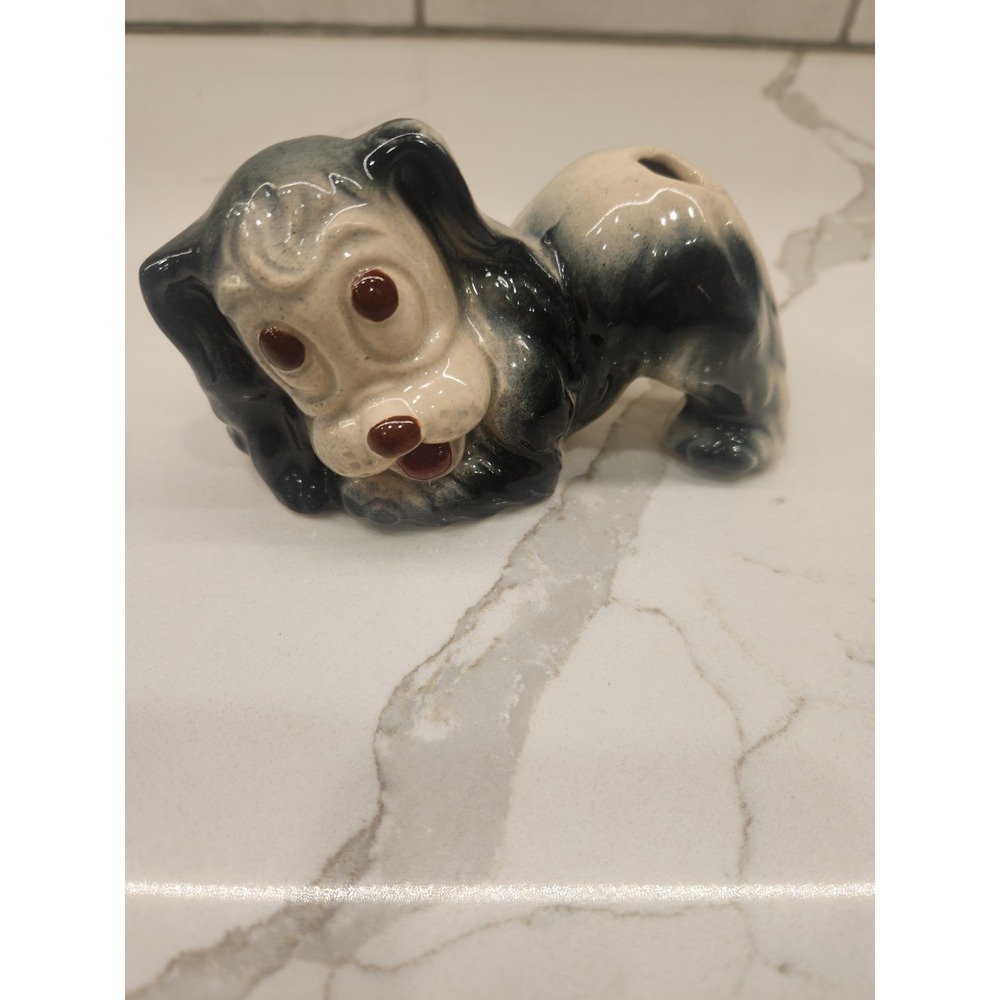 Vintage 1950s Shawnee Blue-Green Puppy Dog Cocker Spaniel Air Freshener Figurine